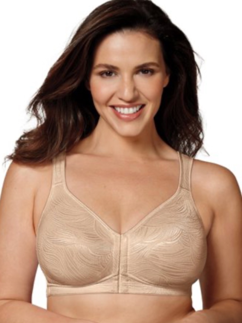 Playtex 18 Hour Front Close Wireless Bra with Back Support Nude